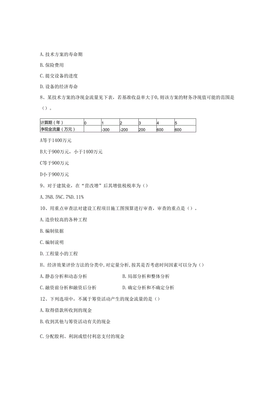 一级建造师《工程经济》考前模拟卷.docx_第2页