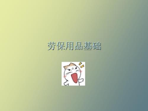 劳保用品基础知识.ppt