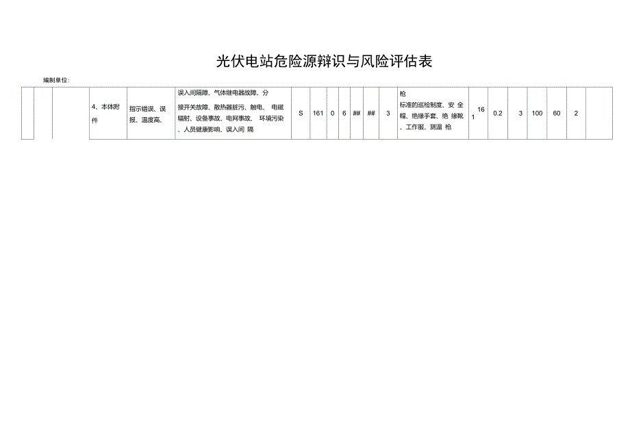 光伏电站电站危险源辨识与风险评估表.doc_第3页