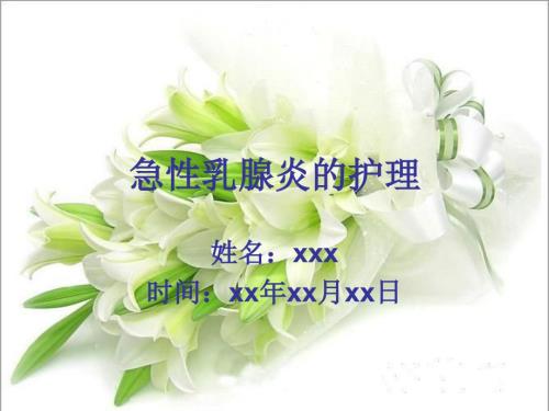 乳腺炎的护理查房.ppt