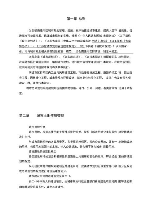 南通市实施江苏省城市规划管理技术规定细则.docx