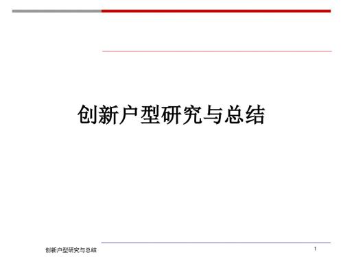 创新户型研究与总结户型分析.ppt