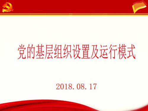 基层党组织设置及运行.ppt
