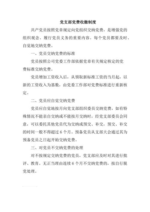 党支部党费收缴制度.doc