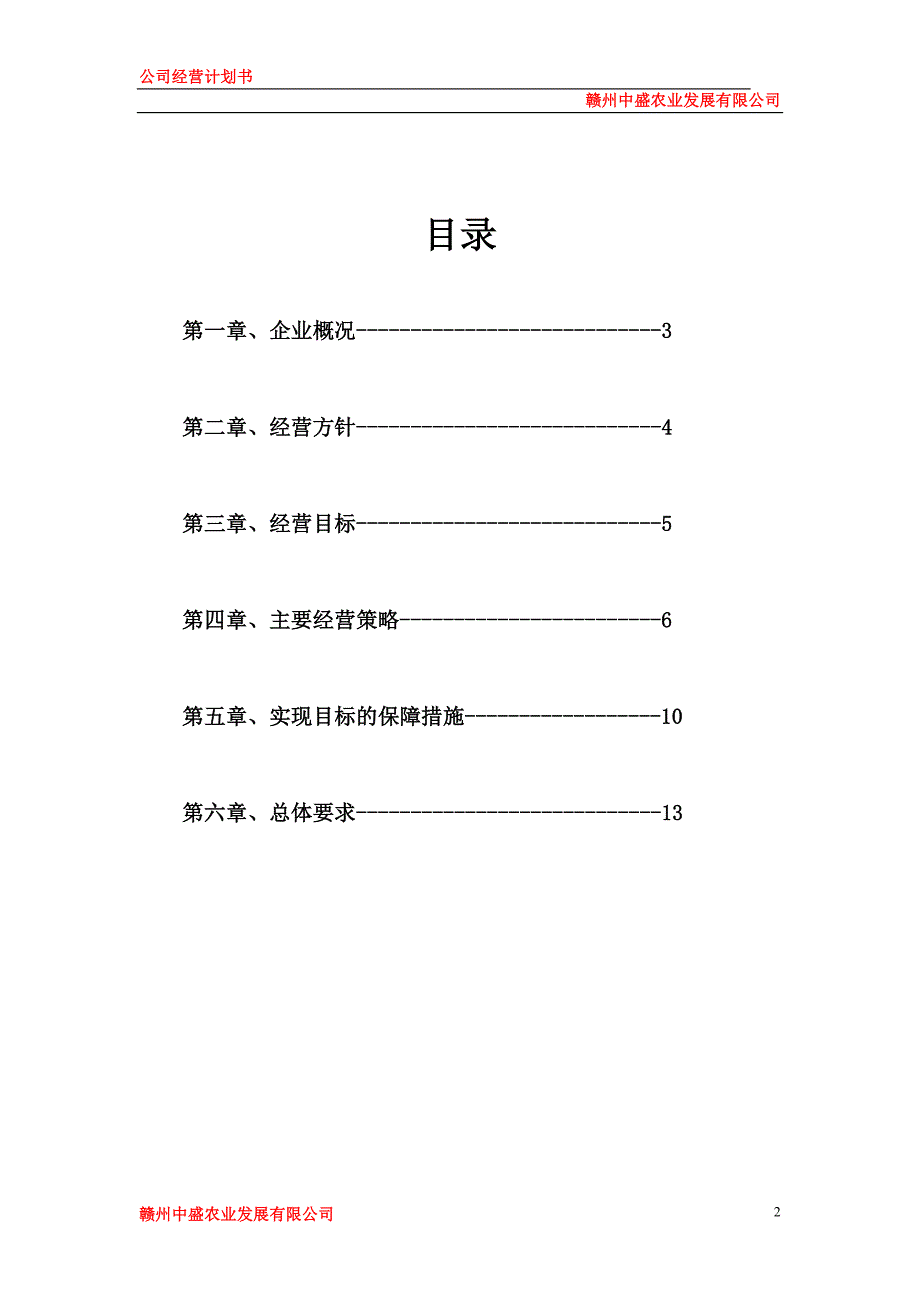 公司运营计划书模板企业运行计划最新.doc_第2页