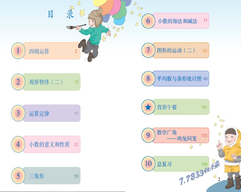 人教版小学数学四年级下册教材分析ppt课件.ppt_第2页