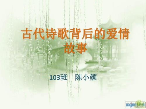 古诗背后的故事PPT课件.pptx