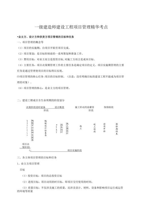 一级建造师《建设工程项目管理》考点.docx