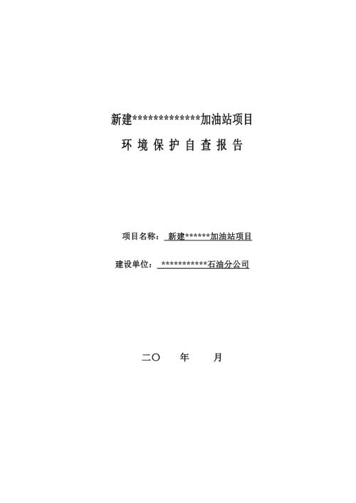 加油站项目环保措施自查报告.doc