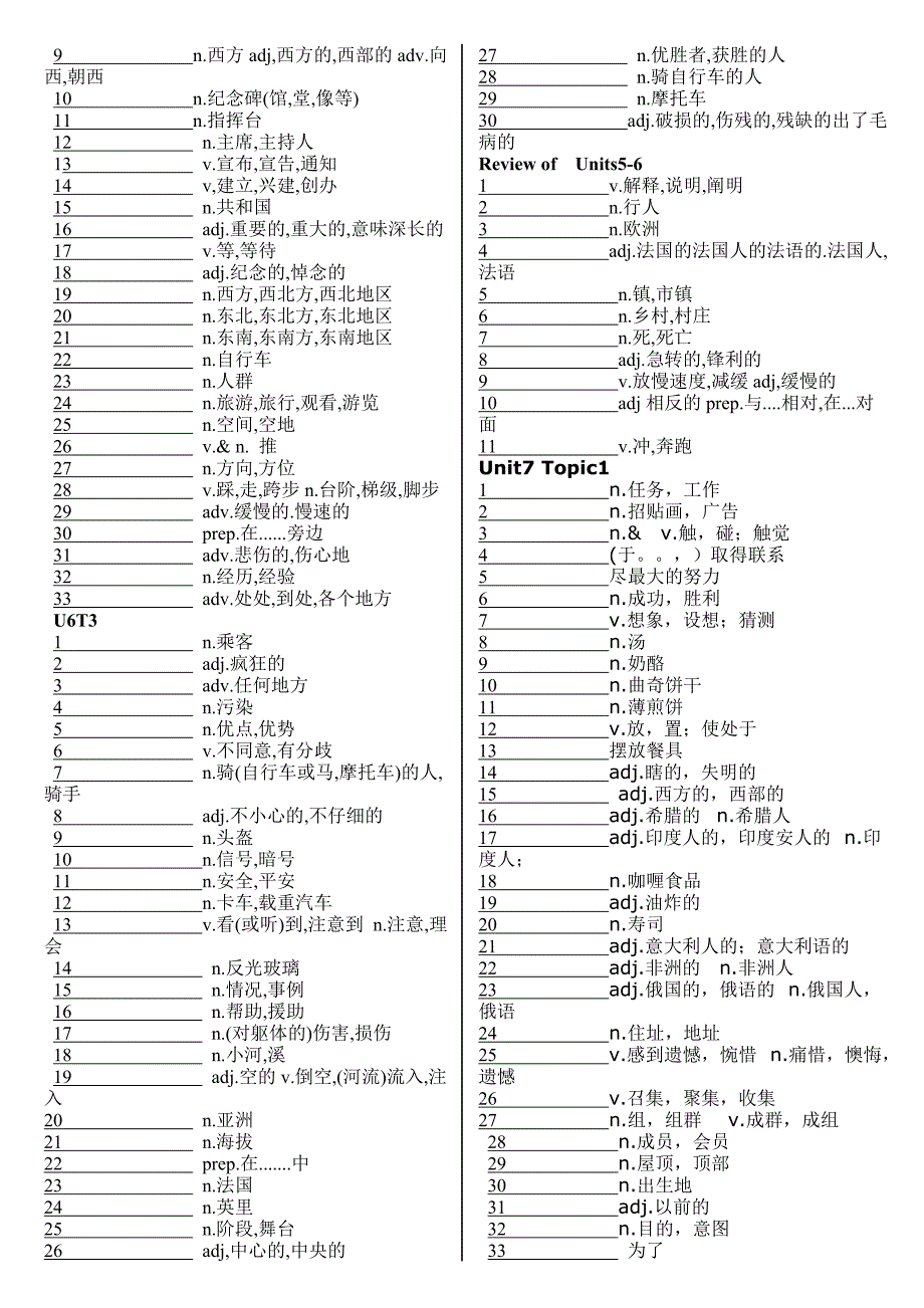 仁爱英语八年级下册单词表供默写.doc_第2页