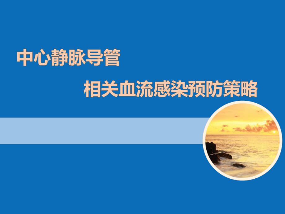 中心静脉导管相关血流感染预防策略.ppt_第1页