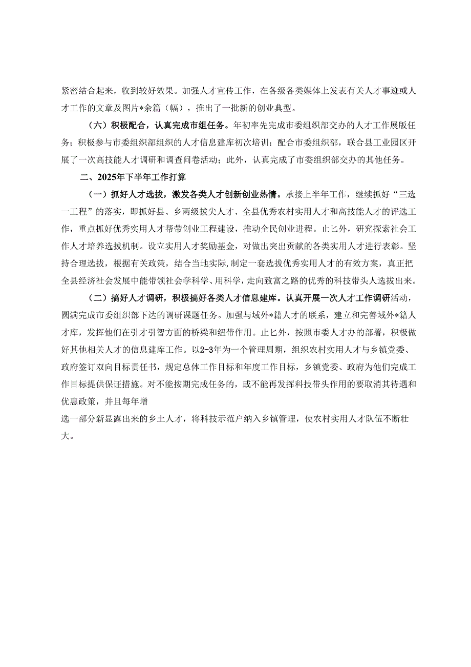 2025年上半年人才工作总结及下半年打算ding.docx_第3页