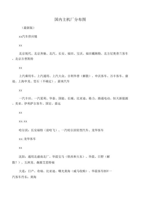 国内主机厂分布图.doc