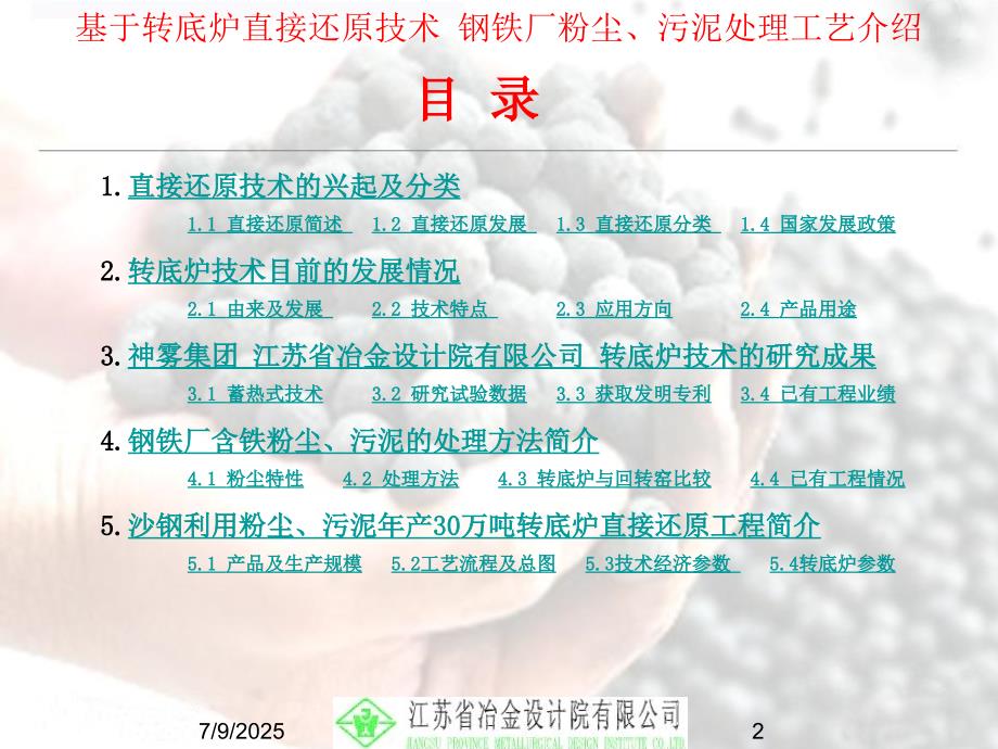基于转底炉直接还原技术.ppt_第2页