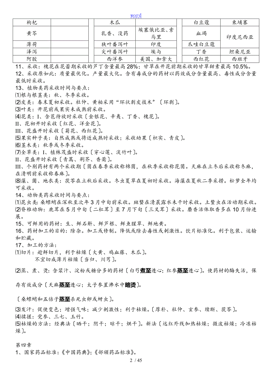 中药的鉴定学要点归纳整理版.doc_第2页