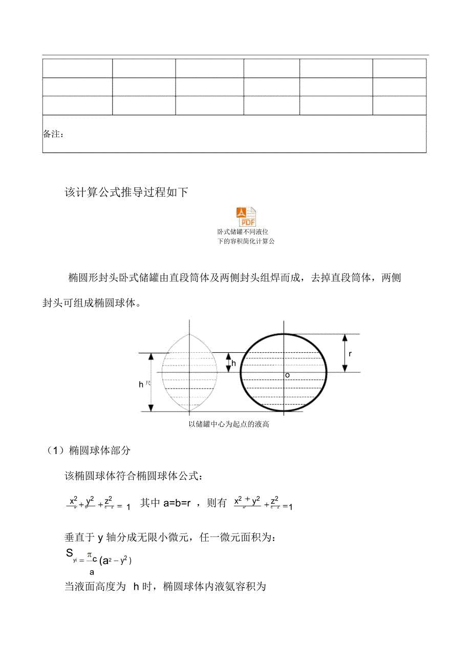 卧式储罐不同液位下的容积质量计算.doc_第3页