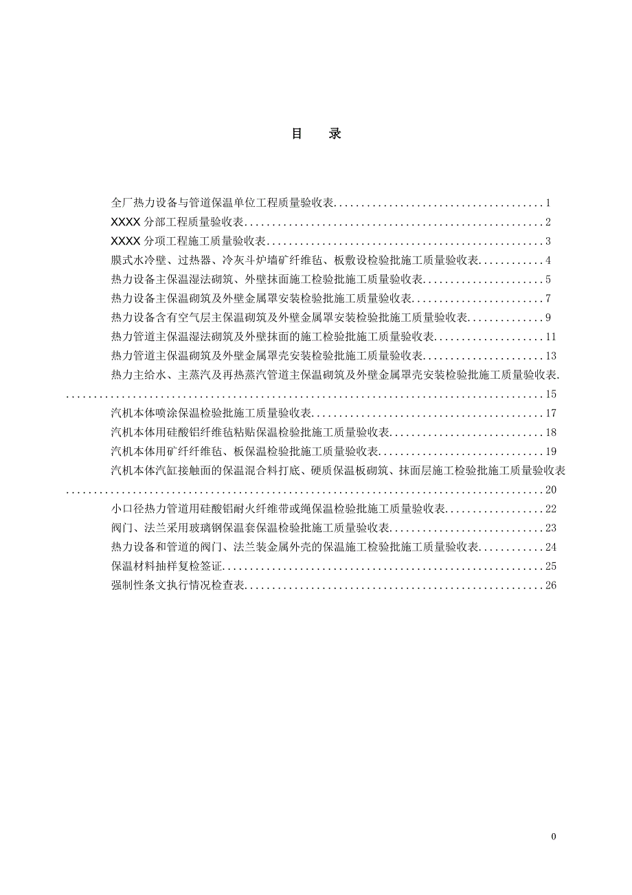 全厂热力设备与管道保温单位工程验收表格.doc_第1页