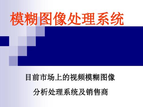 公安模糊图像处理系统各厂商软件简介.ppt