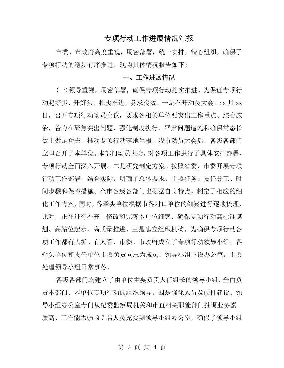 专项行动工作进展情况汇报.doc_第2页