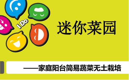 园艺迷你菜园家庭阳台简易蔬菜无土栽培.ppt