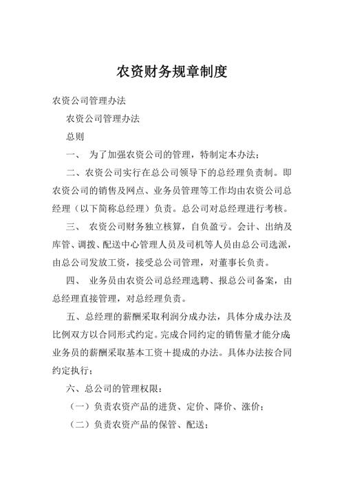 农资财务规章制度.doc