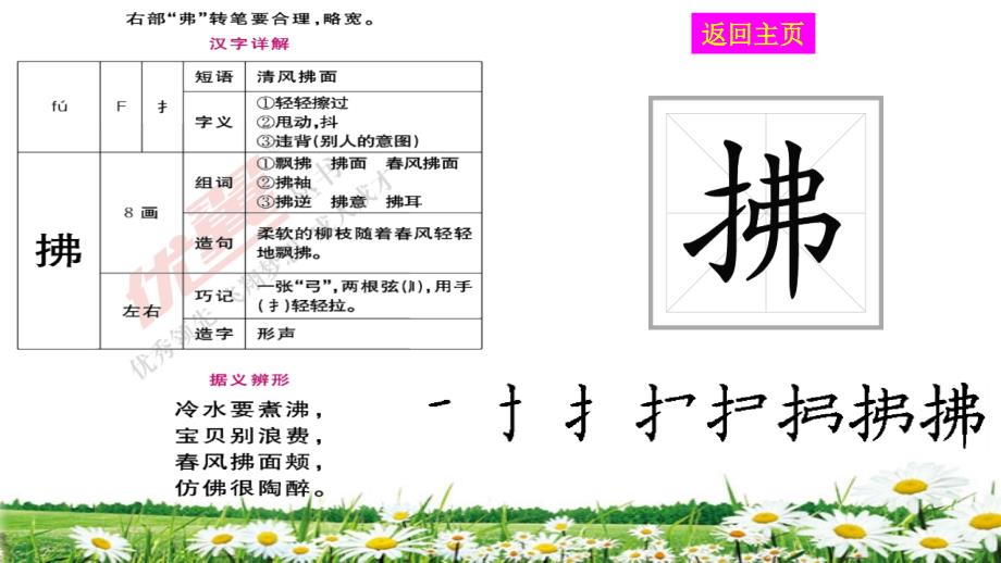 人教版部编本教材小学三年级语文下册生字教学课件2燕子.ppt_第3页