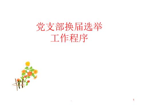 党支部换选举PPT课件.ppt