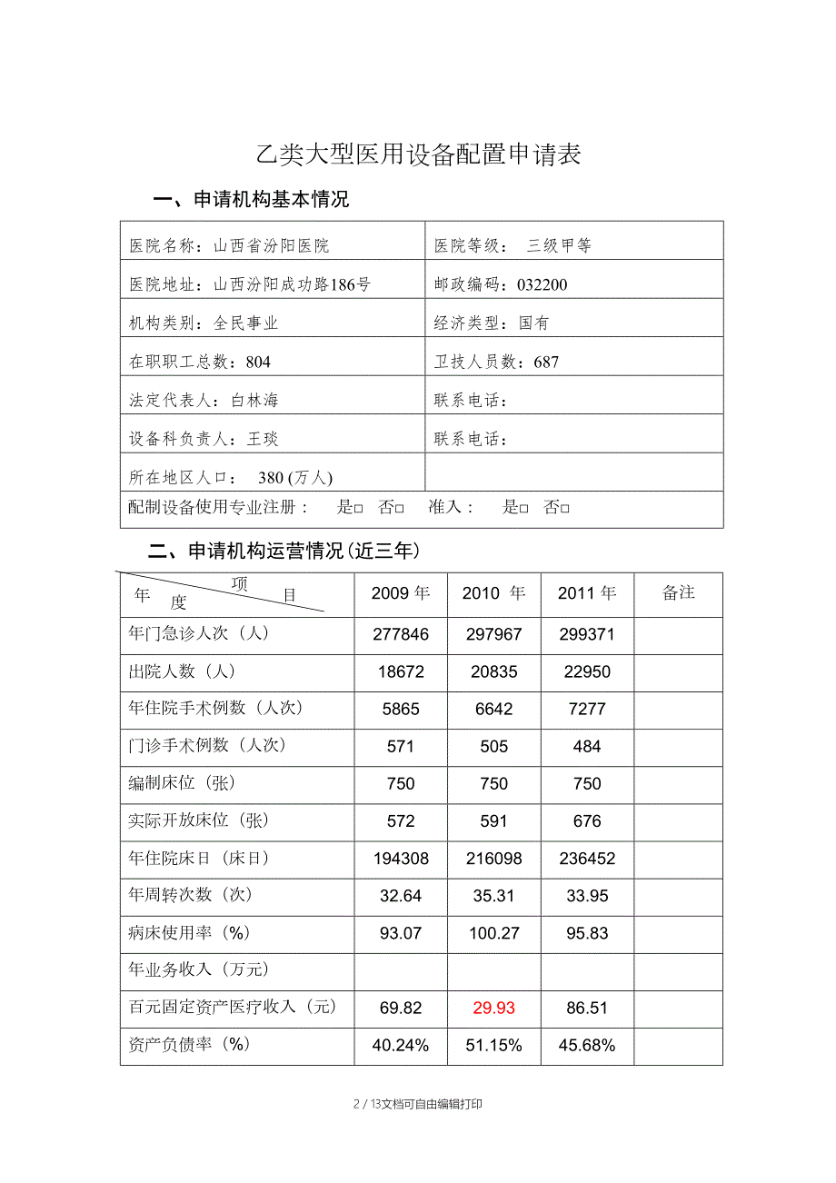 大型医用设备配置3.0T核磁共振许可申请表.docx_第3页