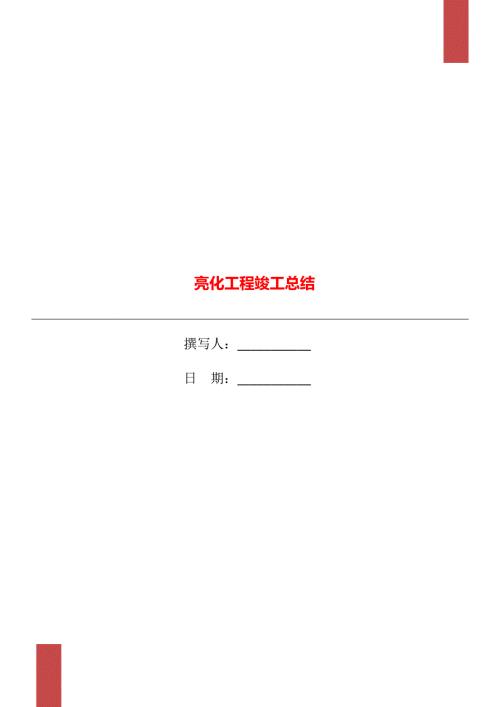 亮化工程竣工总结.doc