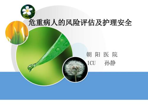 危重病人的风险评估及护理安全.ppt