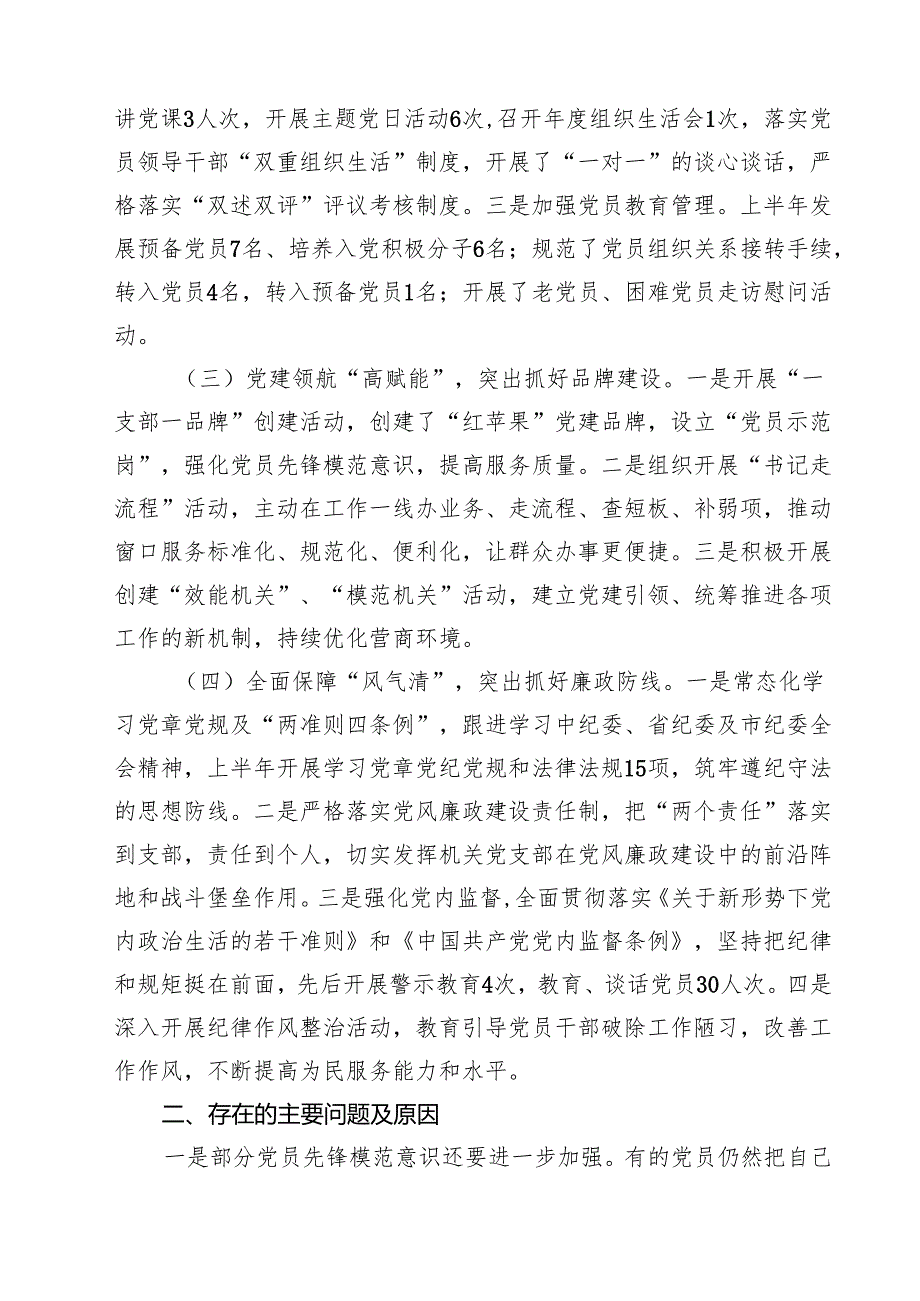 (12篇)党支部2025年上半年工作总结及下半年工作计划精选通用.docx_第3页