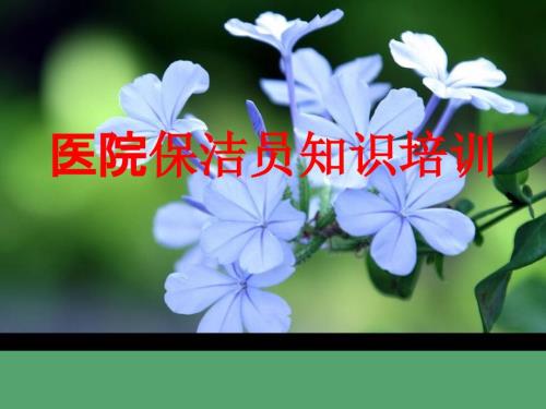 医院保洁员培训课件.ppt