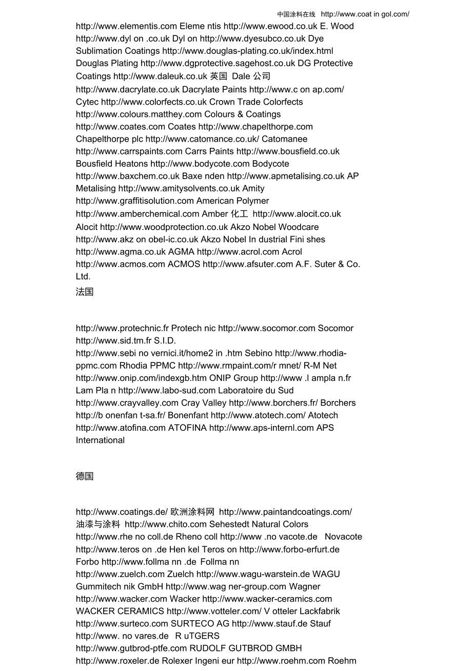 世界七大工业国涂料网址汇总.doc_第2页