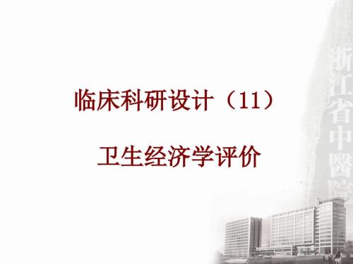 卫生经济学评价.ppt