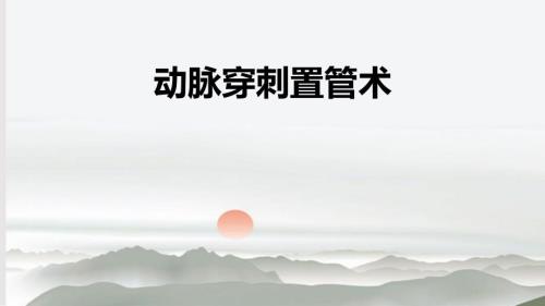 动脉穿刺置管术PPT课件.pptx
