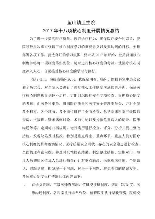 医疗核心制度总结.doc