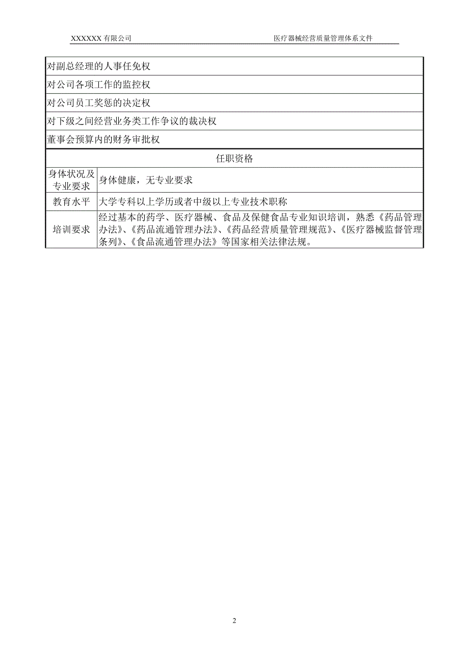 医疗器械岗位说明书.doc_第3页