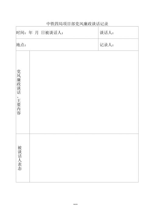 党风廉政谈话记录表.docx