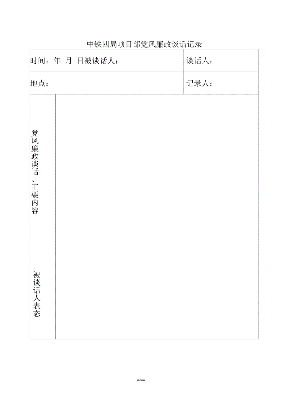 党风廉政谈话记录表.docx_第1页