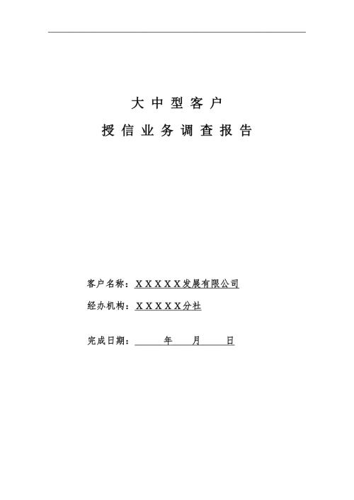公司物业经营性贷款调查报告.doc