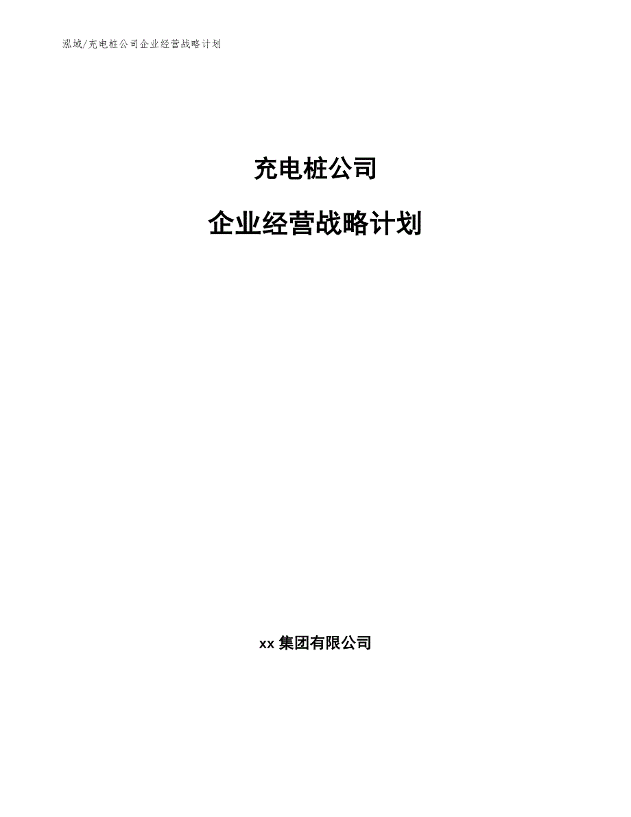 充电桩公司企业经营战略计划.docx_第1页