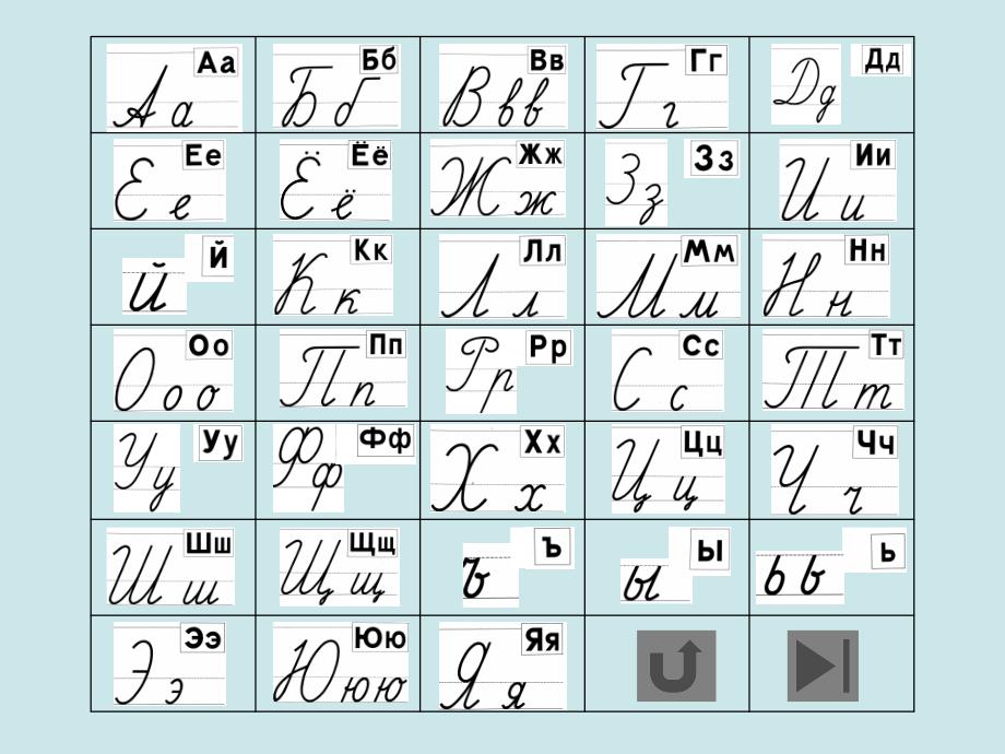 俄语字母手写体写法课件.ppt_第2页
