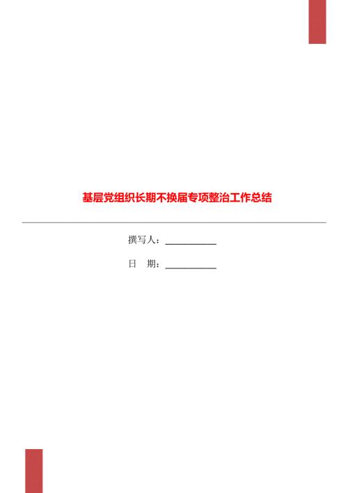 基层党组织长期不换专项整治工作总结.doc