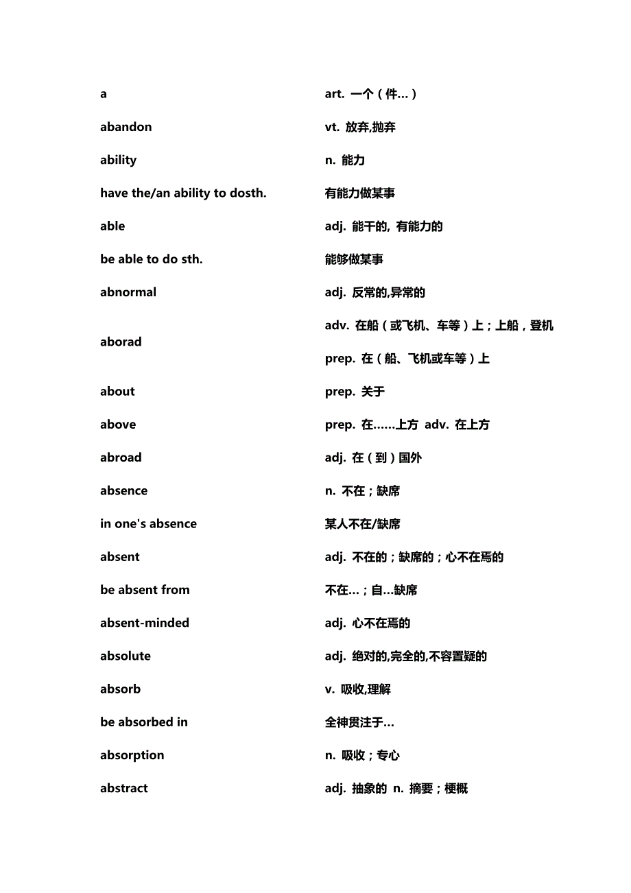 上海高考词汇手册及时雨A.doc_第1页