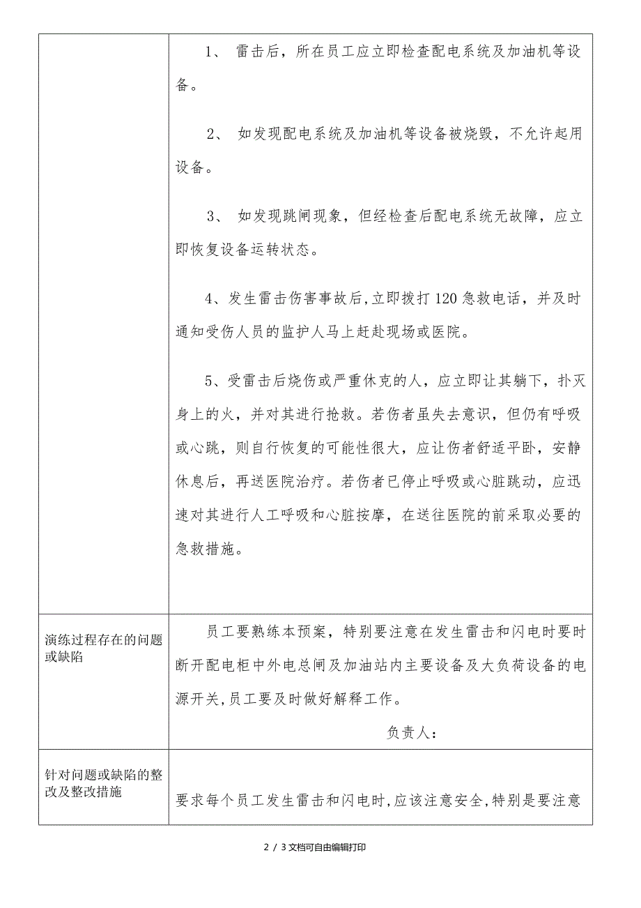 加油站应急预案演练记录雷电.doc_第2页