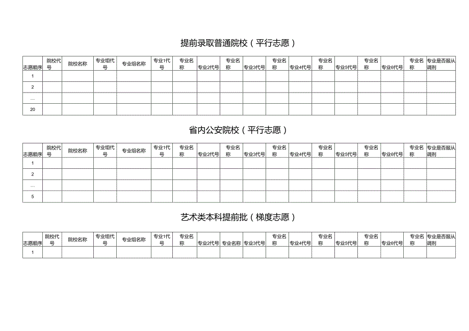 2025年黑龙江省普通高等学校招生填报考生志愿表.docx_第3页