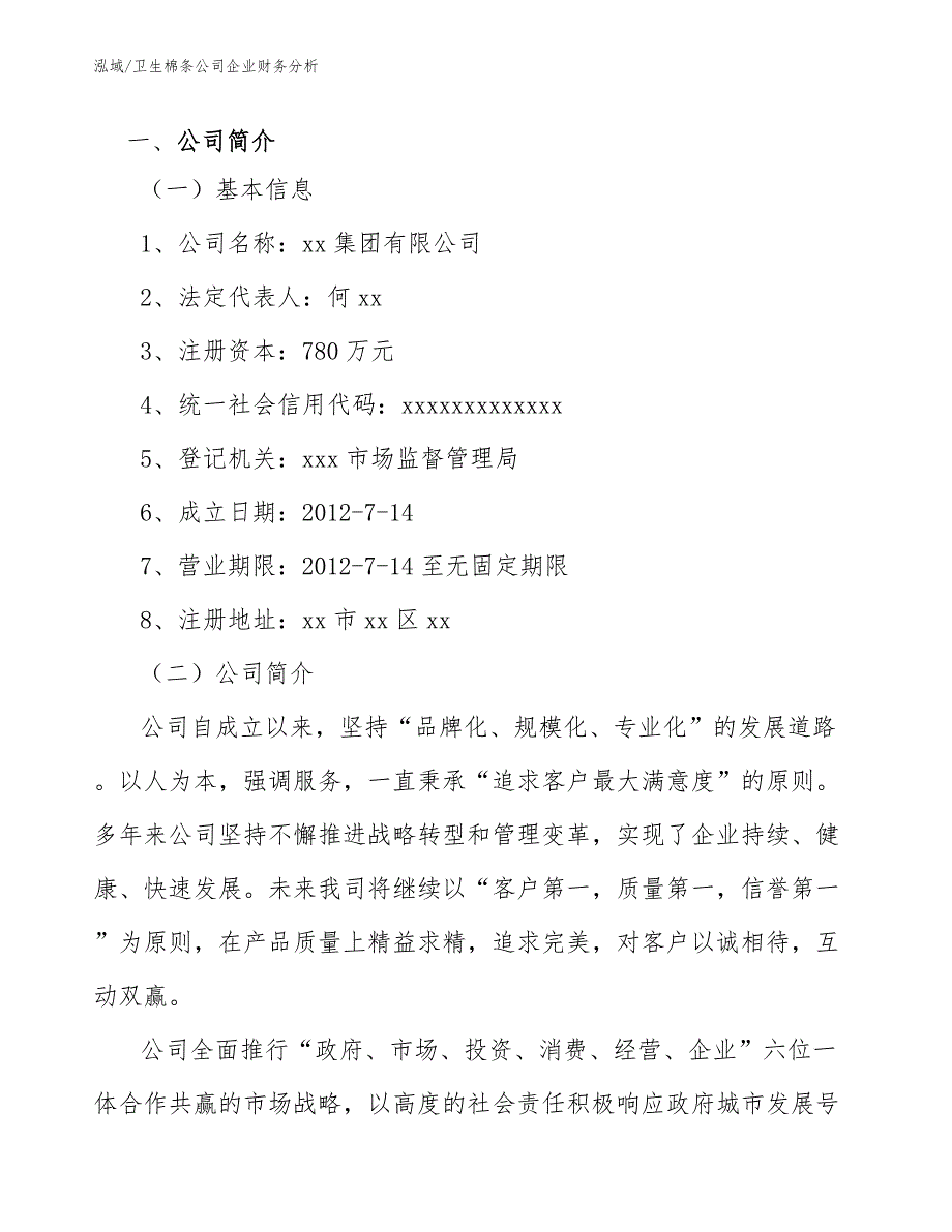 卫生棉条公司企业财务分析.docx_第2页