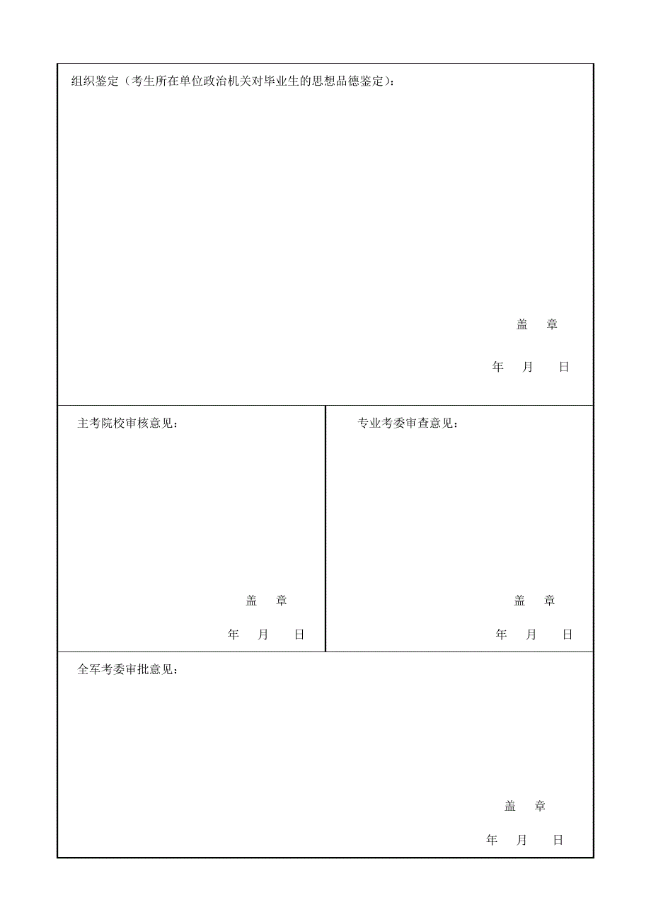 军队高等教育自学考试毕业生登记表.doc_第2页