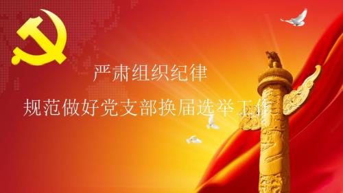 党支部换选举工作流程及要求.ppt