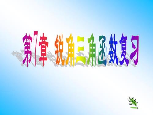 公开课锐角三角函数复习课件.ppt.ppt